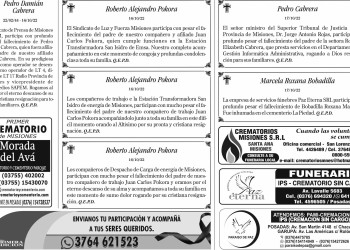 Fúnebres del Martes 18 de Octubre de 2022