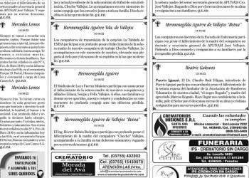 Fúnebres del Sábado 15 de Octubre de 2022