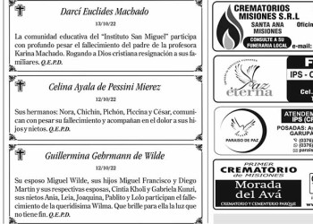 Fúnebres del Viernes 14 de Octubre de 2022