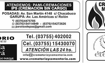 Fúnebres del Viernes 21 de Octubre de 2022