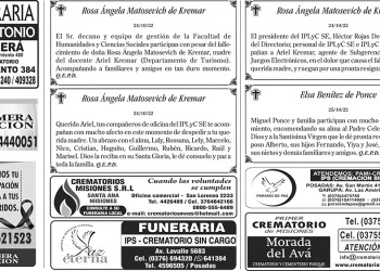 Fúnebres del miércoles 26 de octubre de 2022