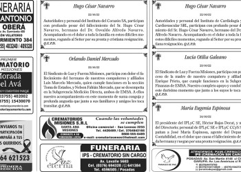 Fúnebres del martes 25 de octubre de 2022