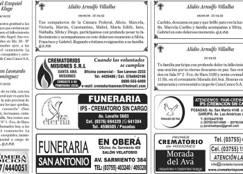 Fúnebres del viernes 28 de octubre de 2022