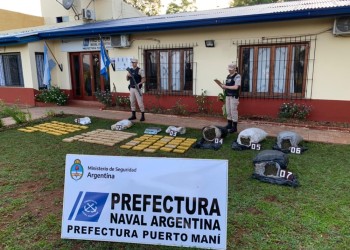 Prefectura incautó en San Ignacio marihuana valuada en más de 16 millones de pesos