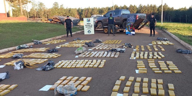 En lo que va del 2022, se incautaron más de 21 toneladas de drogas en Misiones
