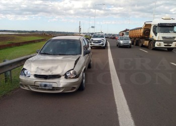 Triple choque en la rotonda a la altura del Puente Zaimán en Posadas