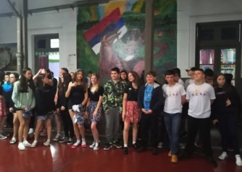 Escuela Nº1 Félix de Azara recibió a alumnos brasileños de intercambio