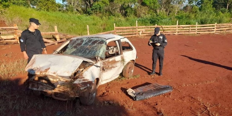 COMANDANTE ANDRESITO. Así quedó el vehículo en el cual viajaba el menor.