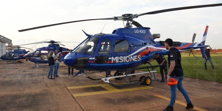 CONTRA INCENDIOS. El nuevo helicóptero cuenta con equipamiento para actuar en caso de una emergencia ígnea.