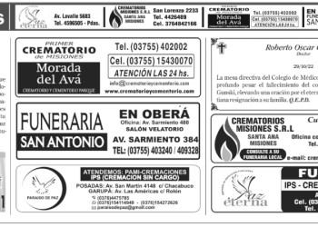 Fúnebres del domingo 6 de noviembre de 2022