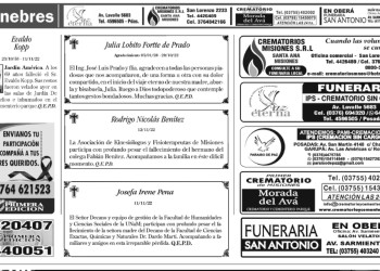 Fúnebres del domingo 13 de noviembre de 2022