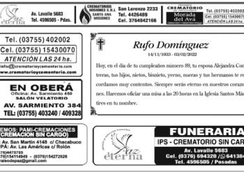 Fúnebres del lunes 14 de noviembre de 2022
