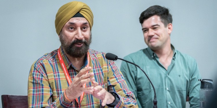 VALIOSO. Dohmann (derecha) mostró en la COP27 la tarea que llevan adelante en Misiones para contribuir a mitigar el impacto ambiental./ Gentileza R.D