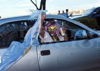 Así se festejó el triunfo de Argentina en Posadas