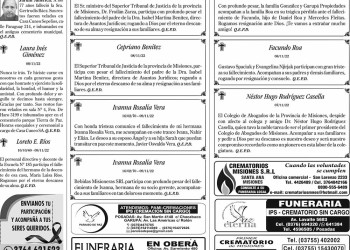 Fúnebres del Jueves 10 de Noviembre de 2022