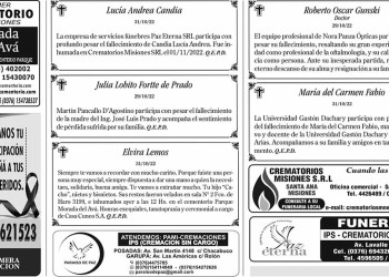 Fúnebres del Miércoles 2 de Noviembre de 2022