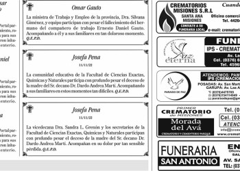 Fúnebres del Sábado 12 de Noviembre de 2022