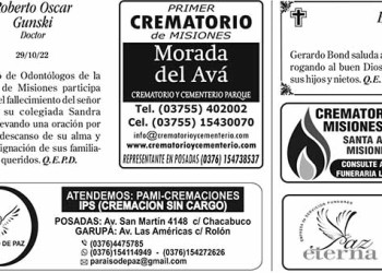 Fúnebres del Viernes 4 de Noviembre de 2022