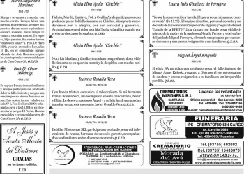 Fúnebres del Viernes 11 de Noviembre de 2022