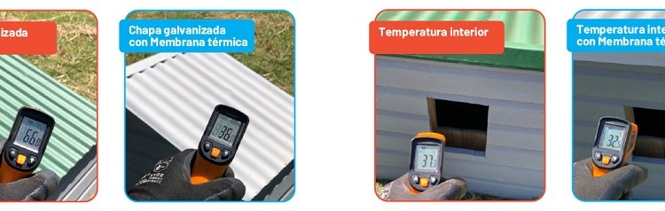 COMPROBADO. La temperatura de la chapa se redujo aproximadamente un 44%.