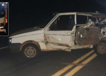 Choque entre camión y automóvil deja tres lesionados en San Vicente