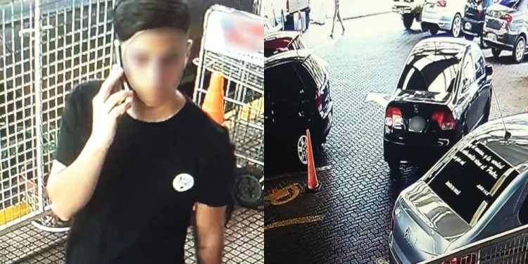 EN EL ESTACIONAMINETO DEL CALI. Los sindicados usaron un inhibidor de alarmas para robar el dinero y las joyas.