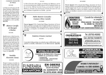 Fúnebres del lunes 26 de diciembre de 2022