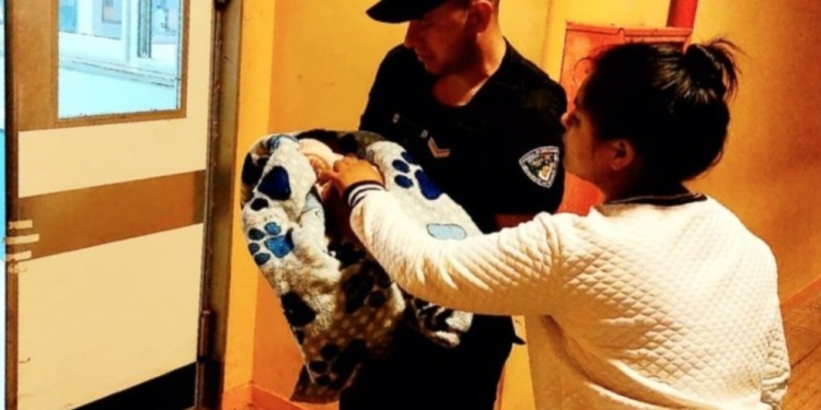 RESCATE. La beba fue encontrada el jueves a la madrugada por un vecino del barrio San Miguel y llevada inmediatamente al Hospital SAMIC.
