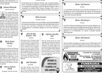 Fúnebres del Miércoles 7 de Diciembre de 2022