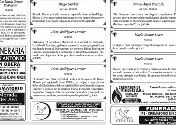 Fúnebres del Sábado 3 de Diciembre de 2022
