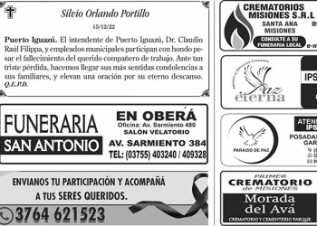 Fúnebres del Sábado 17 de Diciembre de 2022