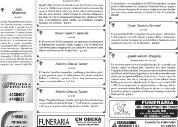 Fúnebres del sábado 24 de diciembre de 2022