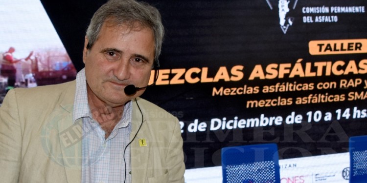 CONCRETO. El ingeniero Daguerre, brindó conceptos claros sobre mezclas asfálticas con pavimento reciclado.