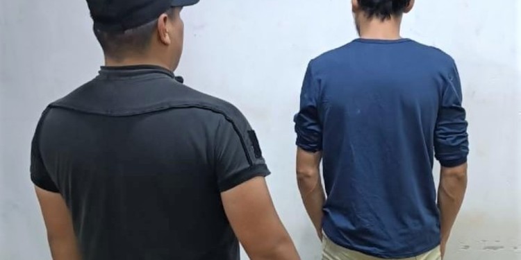 APREHENDIDO Y CUSTODIADO. El sospechoso fue detenido el martes 29 por la noche en el barrio Balneario de Garuhapé.