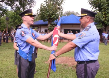 Cambio de abanderados en la Universidad de las Fuerzas de Seguridad del SPP