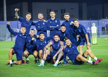 Argentina completó la última práctica antes de Croacia, con Di María y De Paul