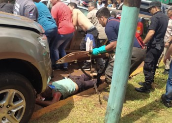 Cuádruple choque en Wanda terminó con un peatón herido y casi aplastado