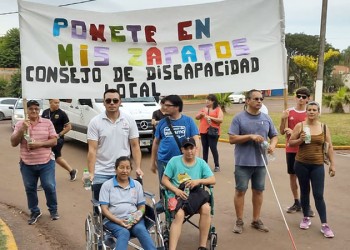 Vecinos de Eldorado se movilizaron para concientizar sobre la discapacidad