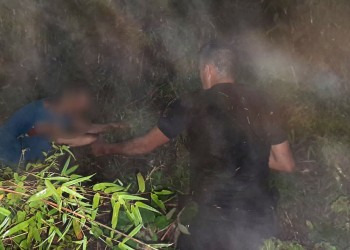 Se perdió en el monte en medio de una tormenta