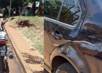 Choque entre una moto y un auto dejó como saldo una joven lesionada