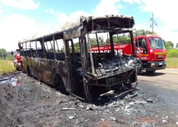 Colectivo terminó calcinado sobre la ruta 12 en Capioví
