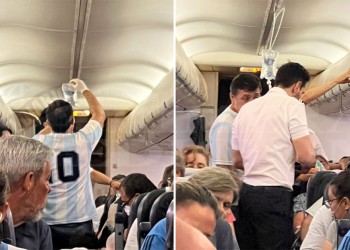 Con la 10 de Messi, atendió un infarto en pleno vuelo Buenos Aires-Posadas