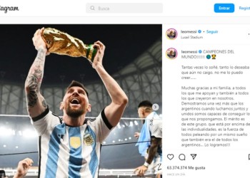 Uno más y van… El insólito récord que destrozó Messi en Instagram