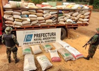 Incautan 12 toneladas de soja de contrabando en la costa del río Uruguay