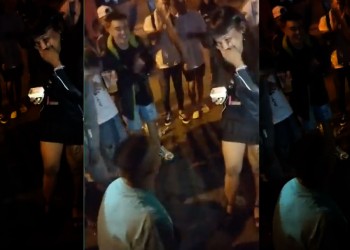 Video: fingió una pelea con otro para pedirle casamiento a su novia