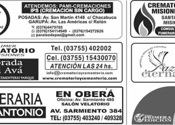 Fúnebres  del Domingo 15 de Enero de 2023