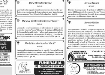 Fúnebres del Martes 3 de Enero de 2023