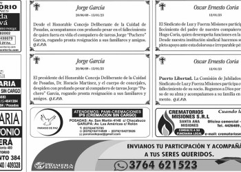 Fúnebres del Sábado 14 de Enero de 2023