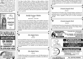 Fúnebres del Sábado 28 de Enero de 2023