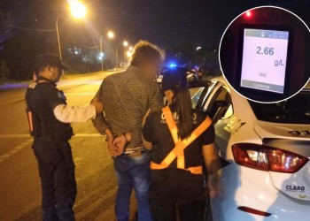 Detienen a conductor borracho que escapó de un control policial